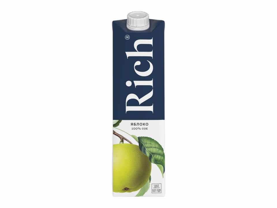 Сок яблочный Rich 1л