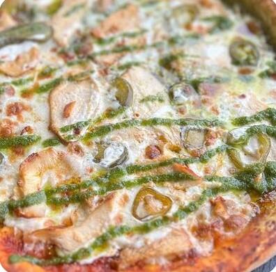 Пицца Песто курица-халапеньо