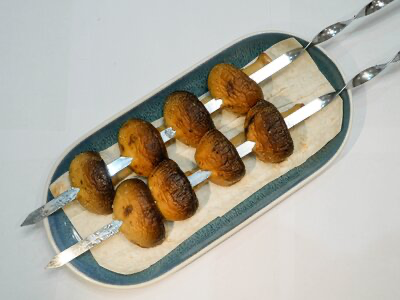 Шампиньоны на мангале