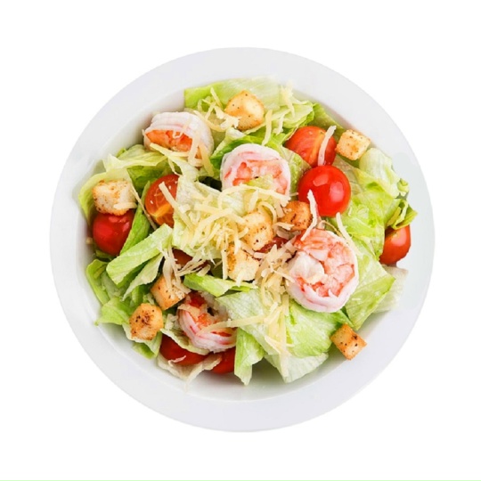 Салат Цезарь с креветками 