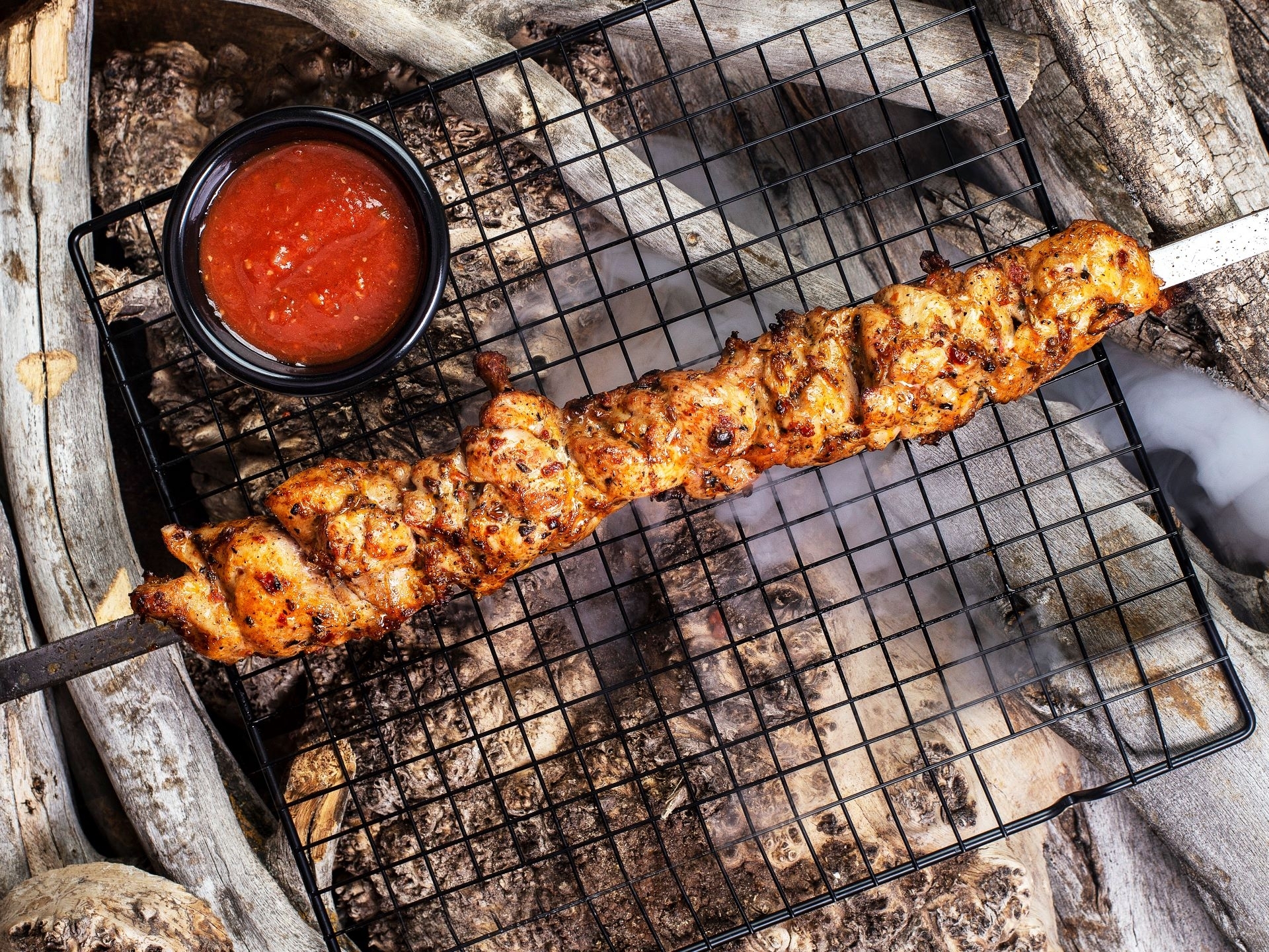 Шашлык из куриного филе бедра