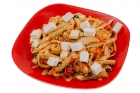 Удон с куриным филе в соусе Терияки