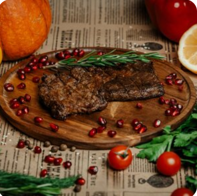 Стейк из мраморной говядины