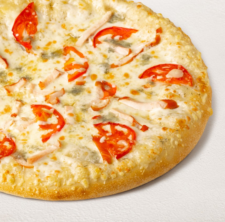 Сырная с цыпленком на пышном тесте 25 см