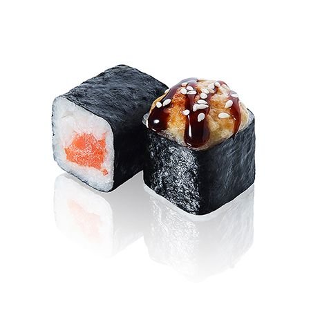 Запечённый ролл с лососем (Моцарелла и унаги)