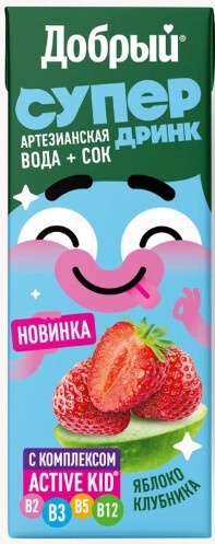 Сок Добрый Яблоко-клубника S