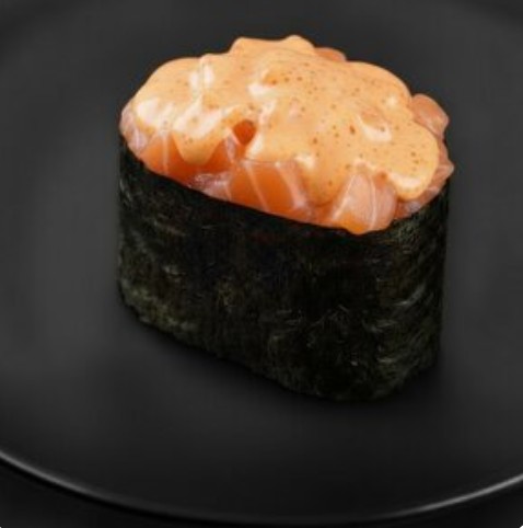 Острые суши лосось