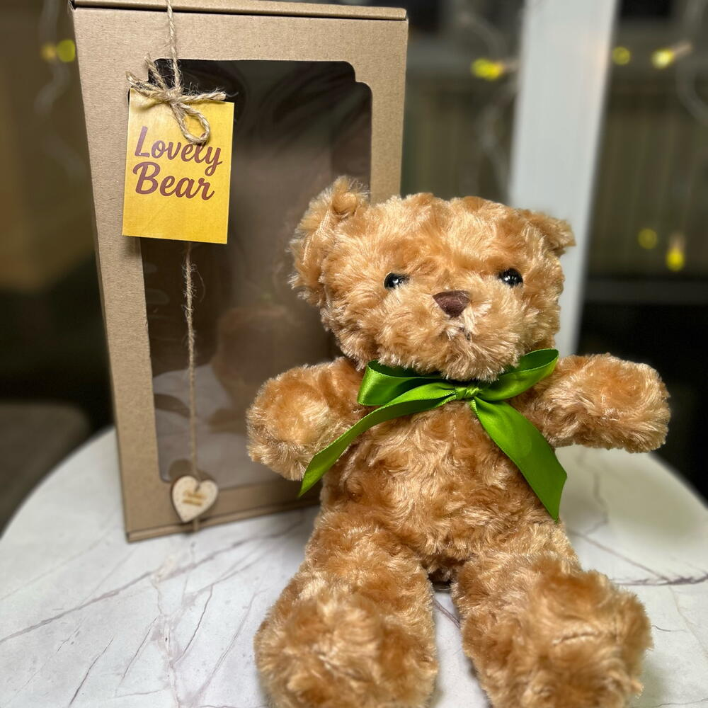 Мишка коричневый в коробке