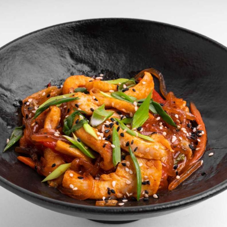 Жаренный рис с лососем