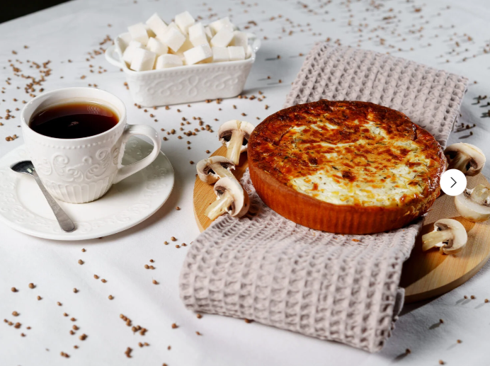 Киш с картофелем и грибочками