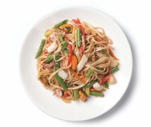 Пшеничная лапша с морепродуктами