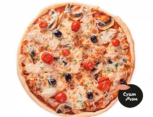 Пицца с черри и шампиньонами