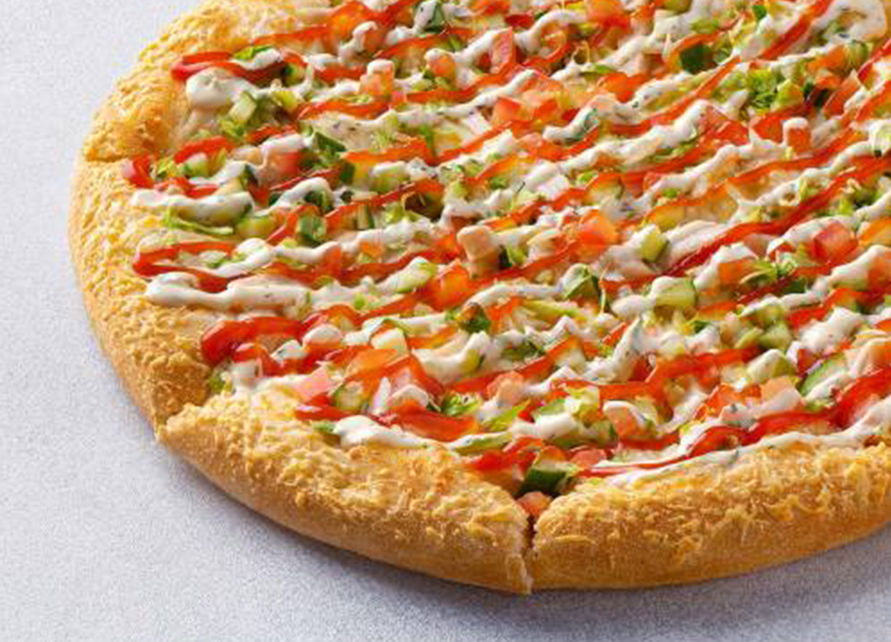 Пицца Аль-Шам 30 см на толстом с сыром