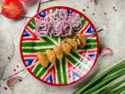 Шашлык из шампиньонов