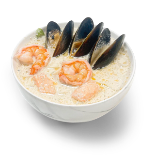 Суп сливочный с морепродуктами