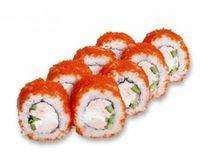 Ролл с тигровой креветкой и крабом