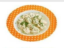 Пельмени куриные с бульоном