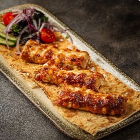 Кебаб из индейки с сыром / Turkey kebab with cheese