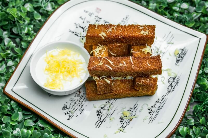 Гренки из бородинского хлеба