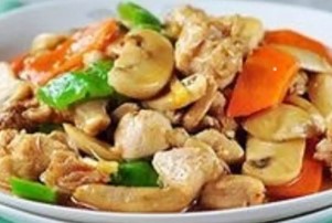 Жареная курица пластиками