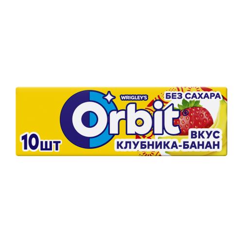 Жевательная резинка Orbit Клубника-банан без сахара 13.6г