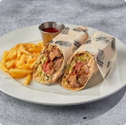 Шаверма с копченой свининой