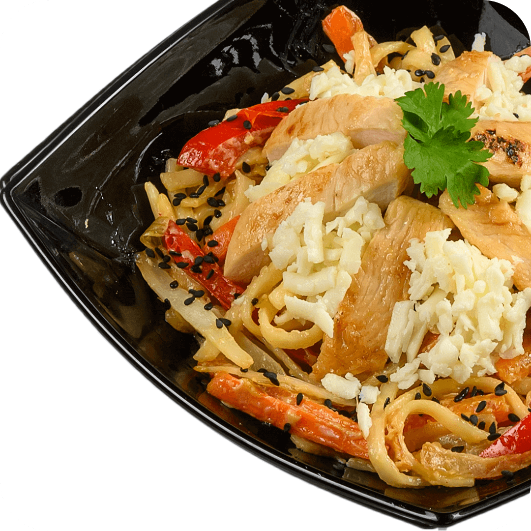 «WOK с курицей и сыром в соусе терияки»