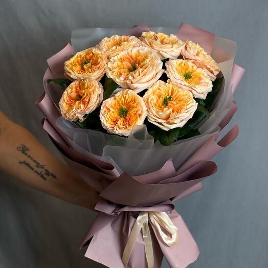 Букет с пионовидной розой MELON XPRESSION С 9 розами
