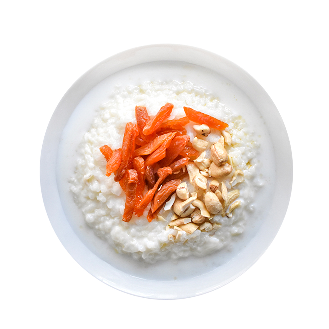 Рисовая каша с курагой и кешью