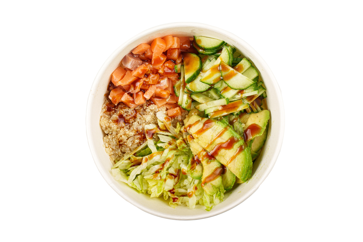 Поке "киноа - лосось"