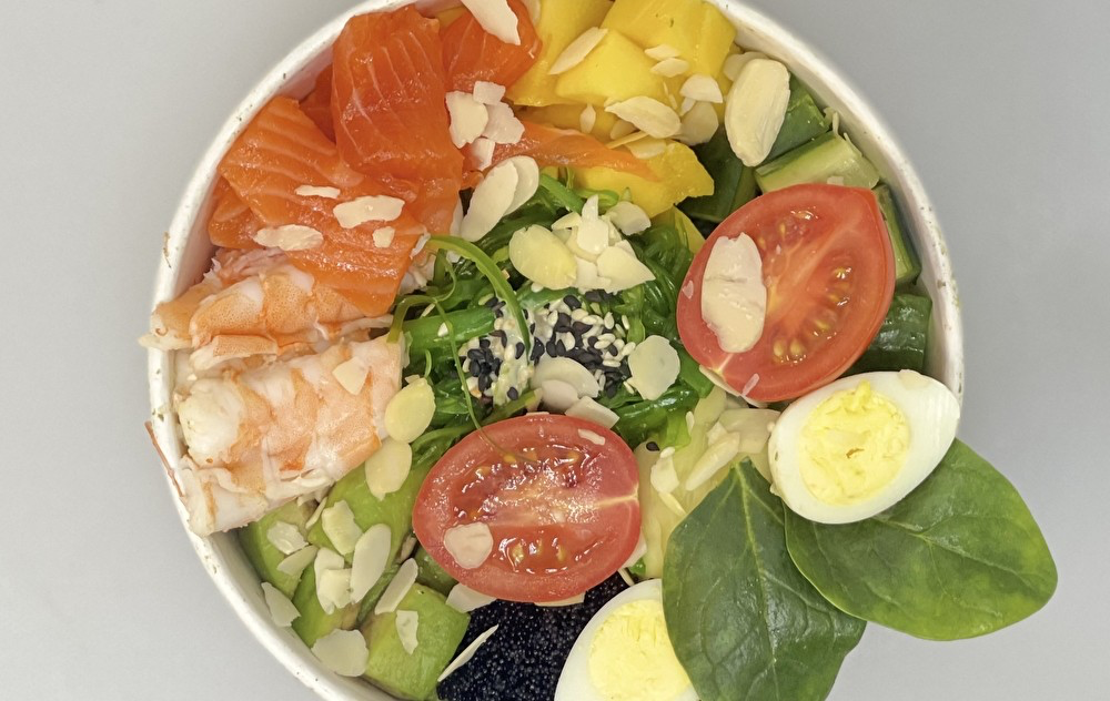 Поке с креветкой и лососем маленький