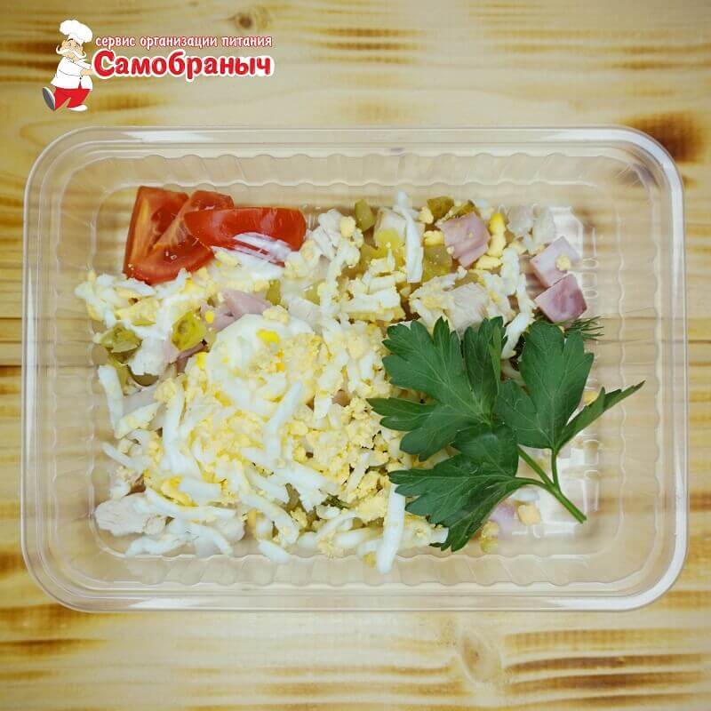 Салат Курица с ветчиной 100 гр.