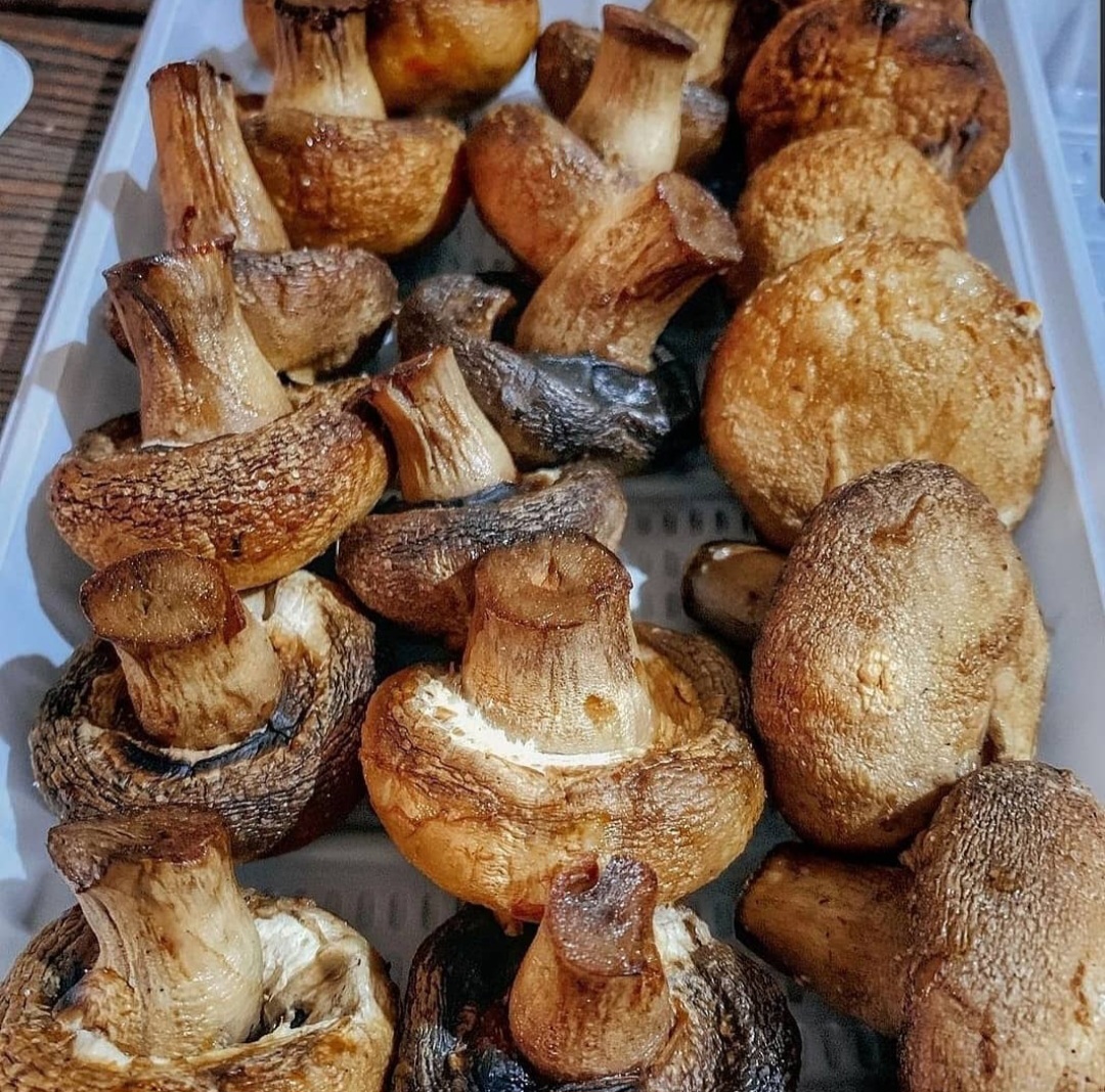 Шампиньоны на мангале 