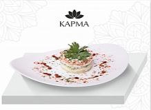 Финский салат с жаренной семгой