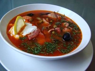Солянка Царская! + сметана + 2 хлеба