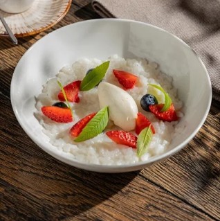 Рисовая каша с лимонным ганашем