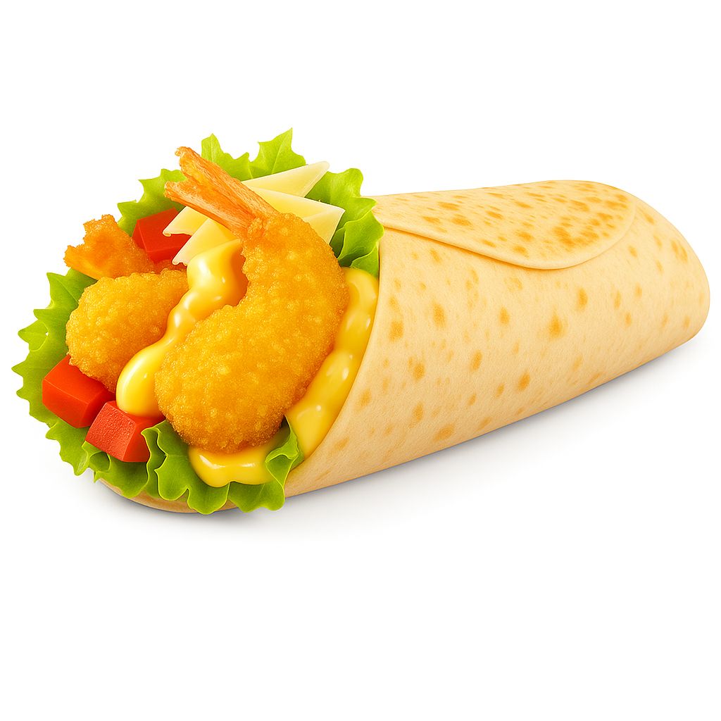 Тортилья сырная с креветками