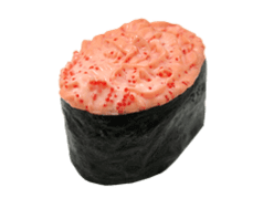 Запеченный с розовым соусом с крабом