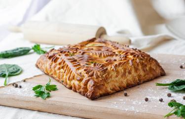 Пирог со шпин., яйцом и сл.-твор. сыром
