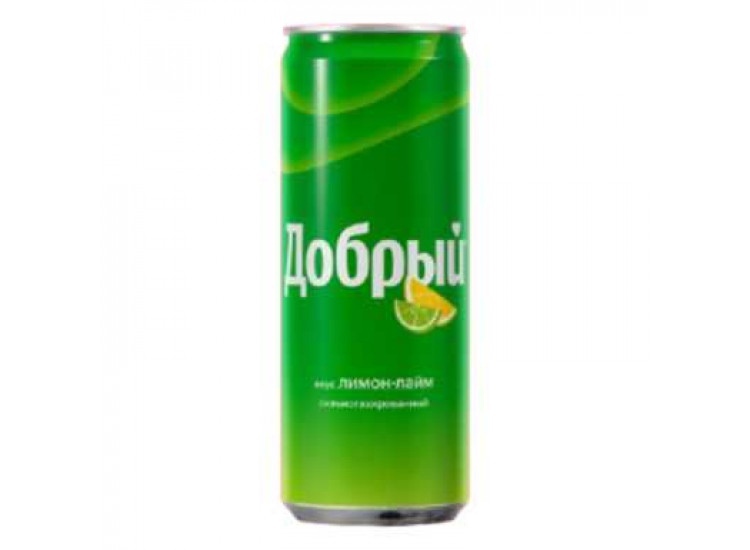Лимонад Добрый вкус лимон-лайм 0.33 л.