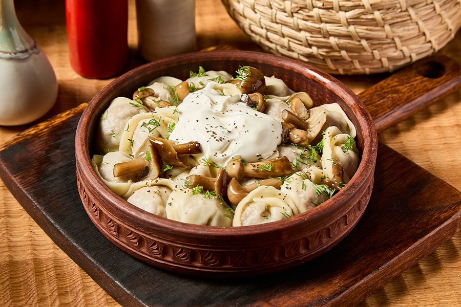 Сибирские пельмени с опятами