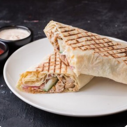 Шаурма свиная со смешанным соусом