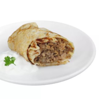 Блинчик с мясом и сметаной