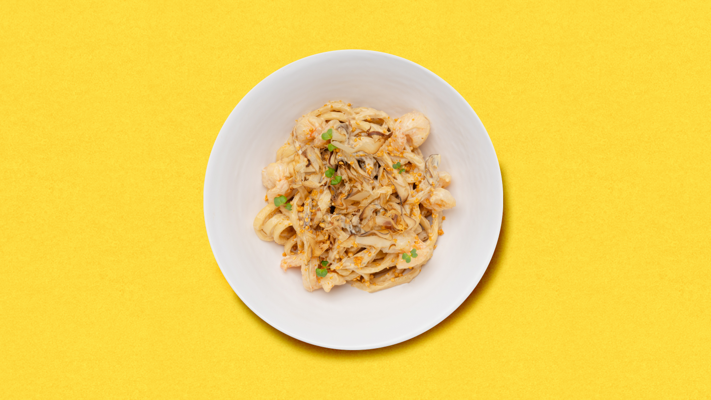 Удон с креветками