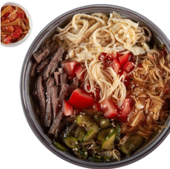 Кукси холодный с говядиной (соевый бульон)