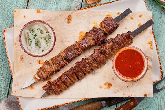 Шашлычки из куриных сердечек