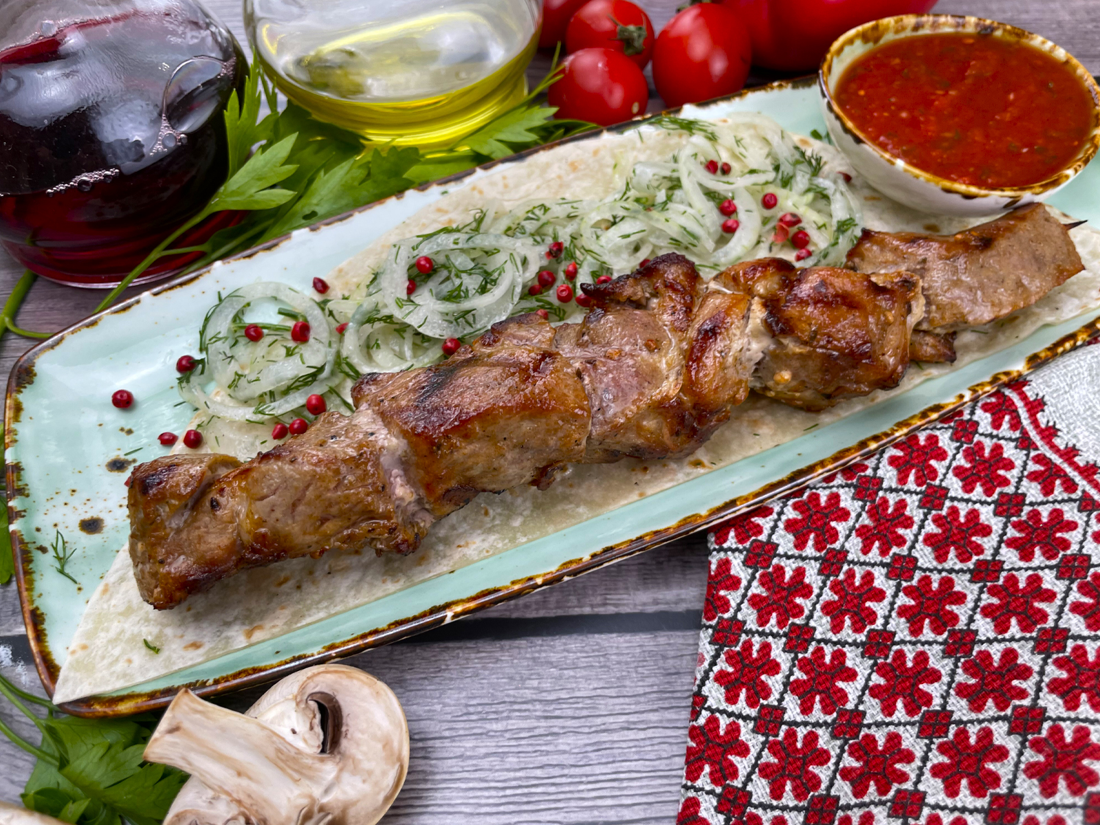 Шашлык из свиной шеи