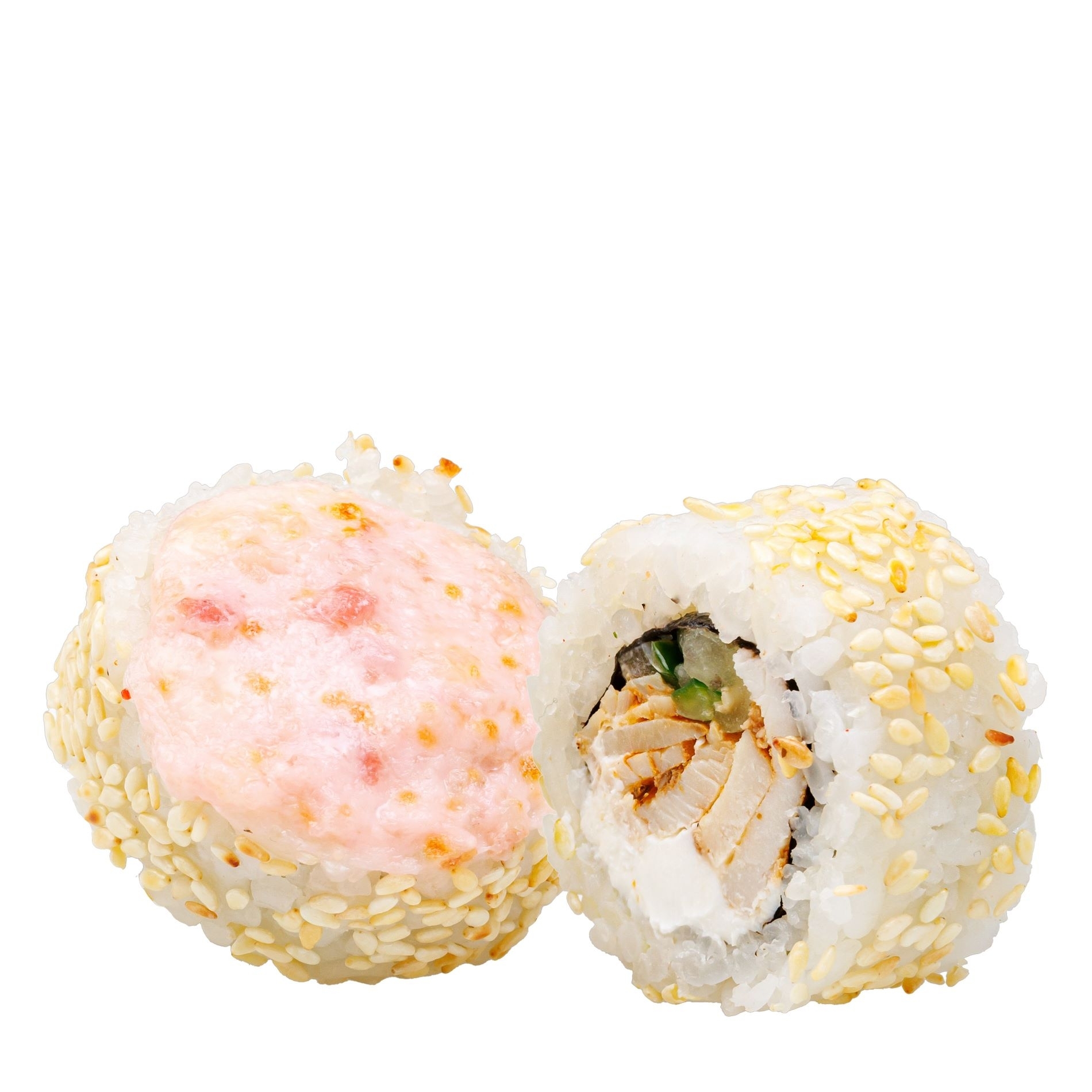 Запеченный с копченой курицей