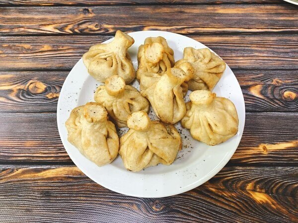 Хинкали жареные с бараниной