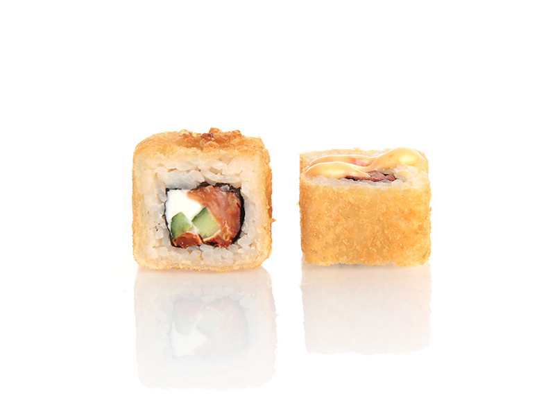 Темпура с лососем в соусе майо чили 